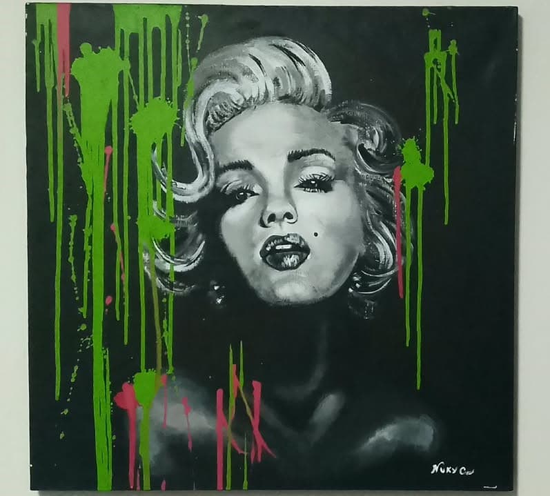 Retrato Pop Art de Marilyn Monroe — Neón